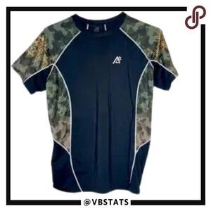 XL Unholy Black-Camo Green Compression Shirt‎